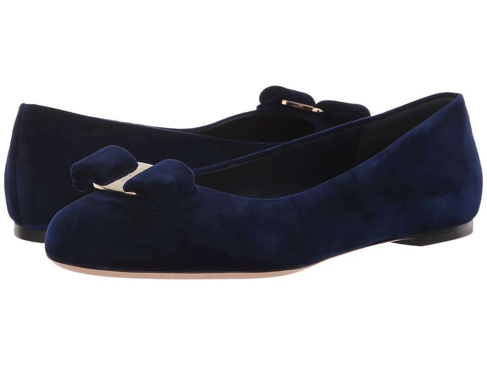 Salvatore Ferragamo Varina V (Oxford Blue Velluto Giul) Slip-On Shoes