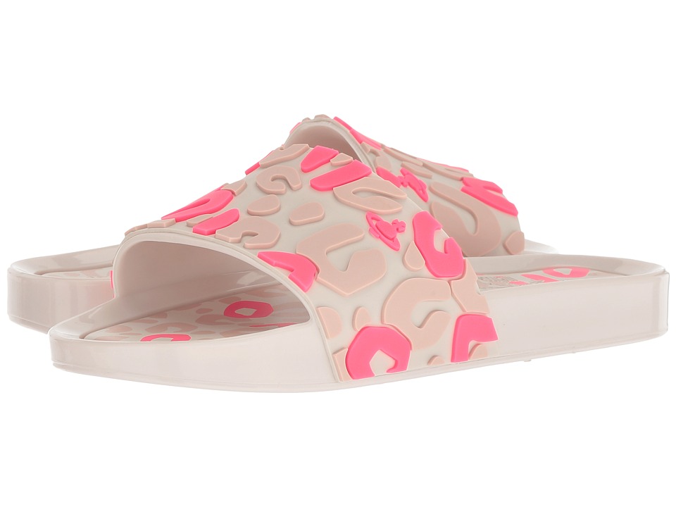 + Melissa Luxury Shoes Vivienne Westwood + Beach Slide 02 (Beige/Pink) Women's Shoes