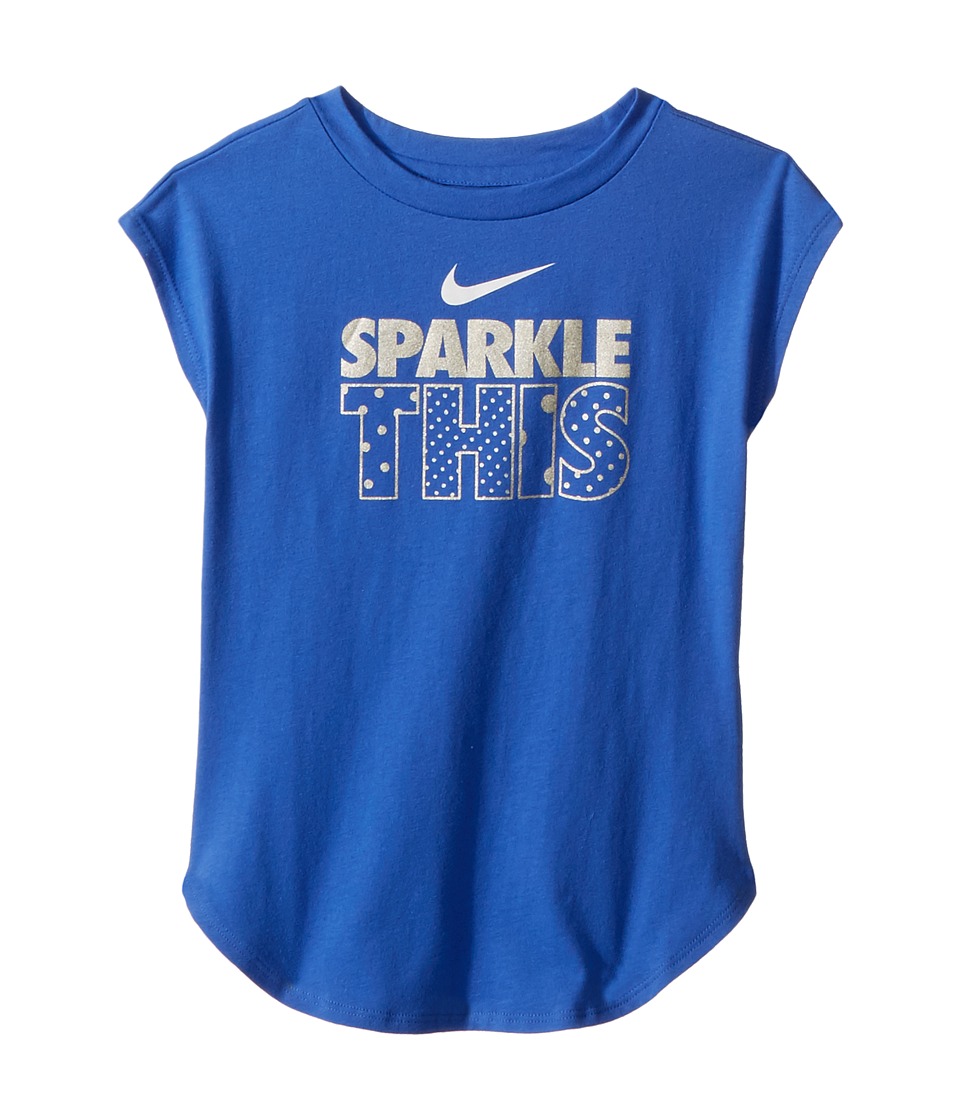 Nike Kids - Sparkle This Modern Short Sleeve Tee (Toddler) (Ink) Girls T Shirt
