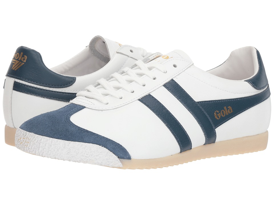 Gola - Harrier 50 Leather (White/Baltic) Boys Shoes
