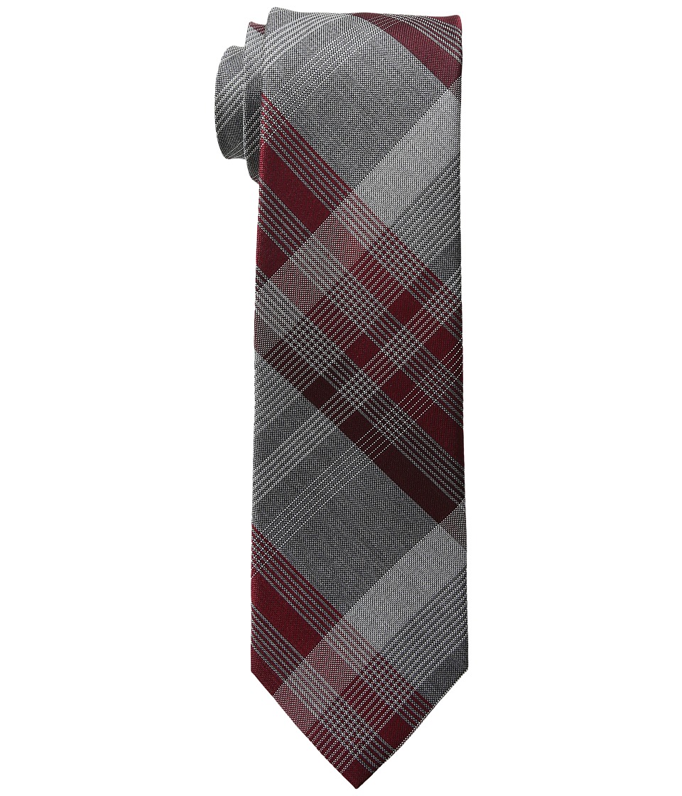 Kenneth Cole Reaction - 3 Color Plaid (Burgundy) Ties