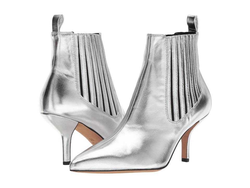 Diane von Furstenberg Mollo-5 (Silver Metallic Leather) Women's Shoes
