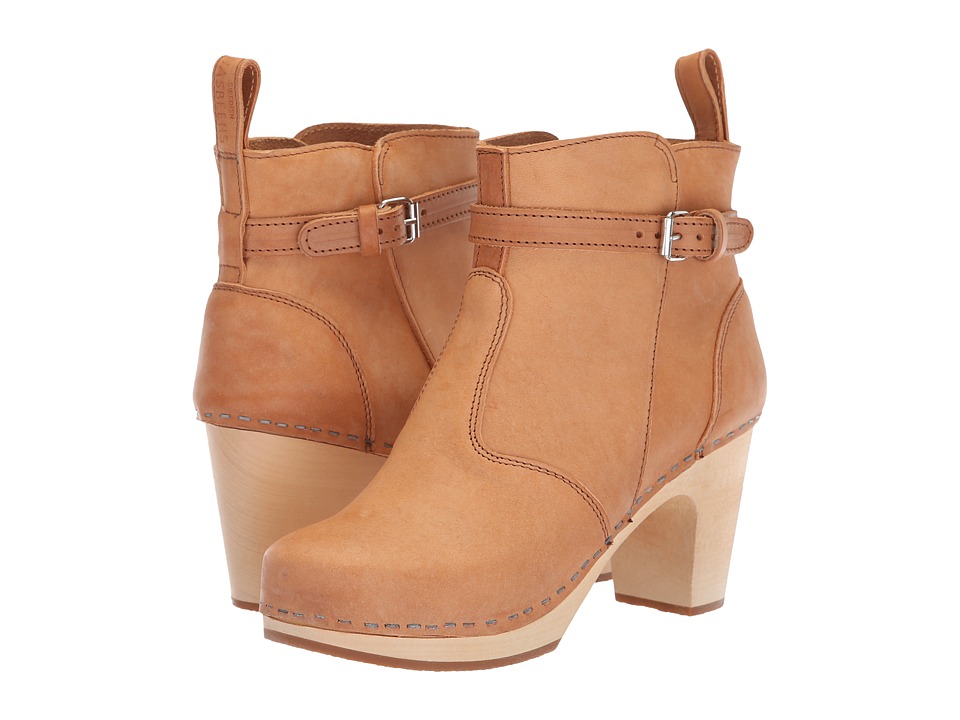 Swedish Hasbeens High Heeled Jodhpur (Nature) Women's Pull-on Boots