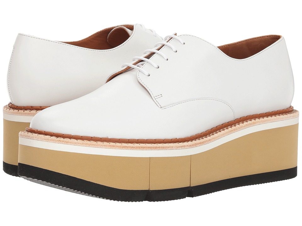 Clergerie Barbara (White Leather Calf) Slip-On Shoes