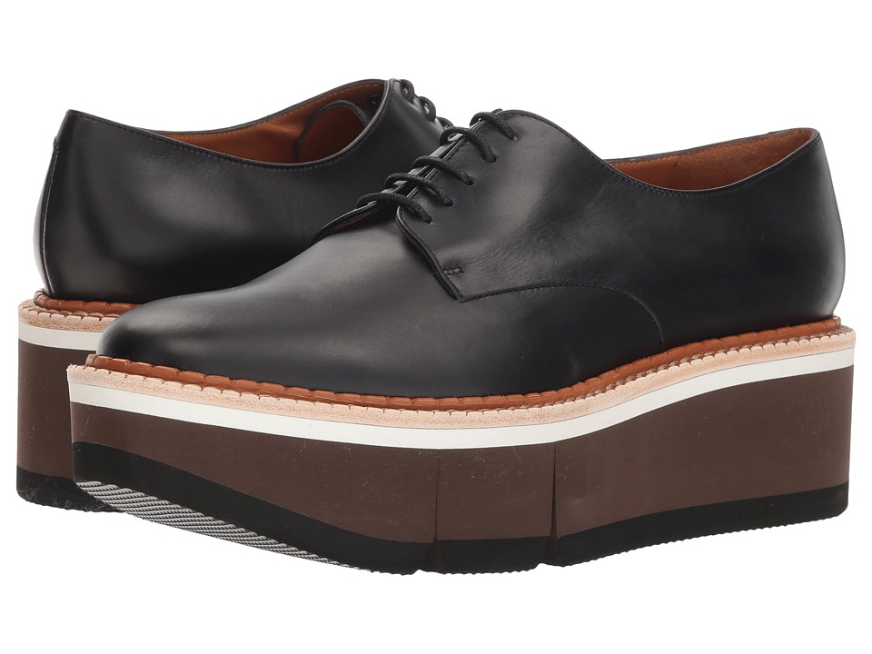 Clergerie Barbara (Black Leather Calf) Slip-On Shoes