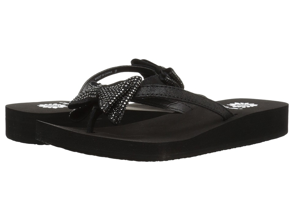 Yellow Box Bowtie (Black) Sandals