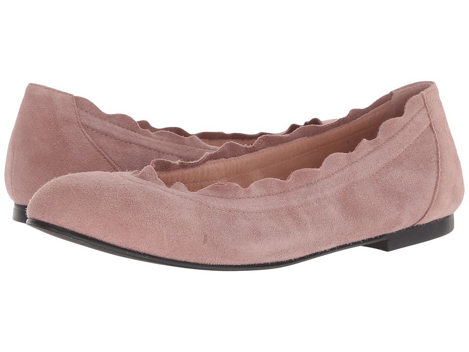 French Sole Cuff Flat (Dusty Pink Suede) Women's Shoes
