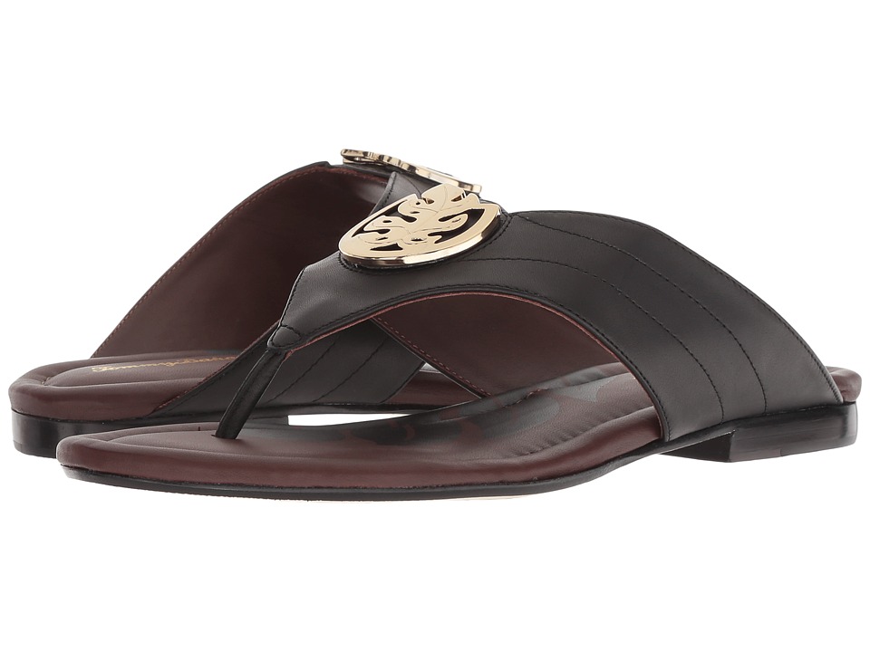 Tommy Bahama Floral Palms (Black) Sandals