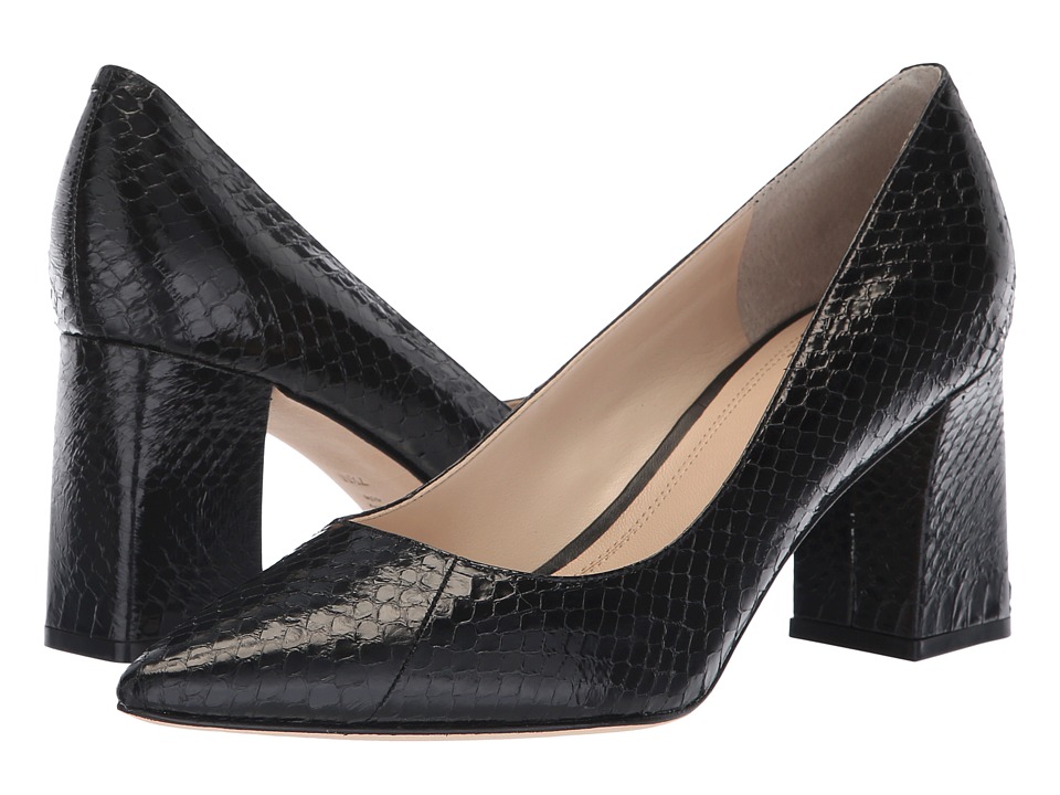 Marc Fisher LTD Zalas (Black Solid Shiny Snake) Women's Shoes