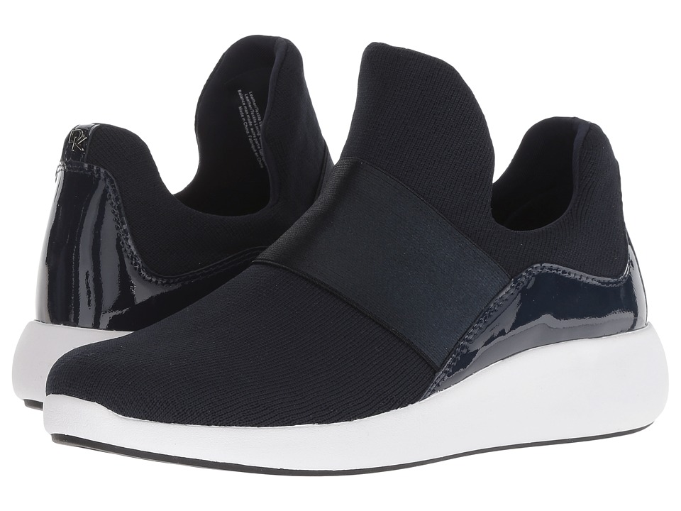 Donna Karan Cory (Dark Blue Knit/Patent) Women's Shoes