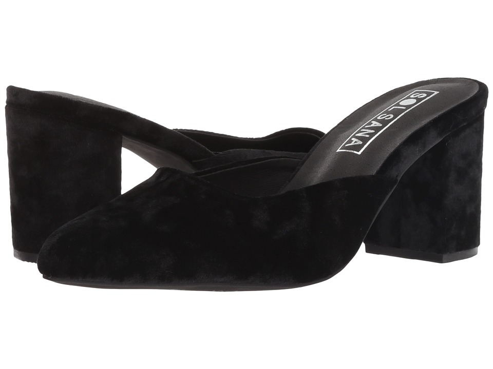 Sol Sana Iris Mule (Black Velvet) Women's Clog/Mule Shoes