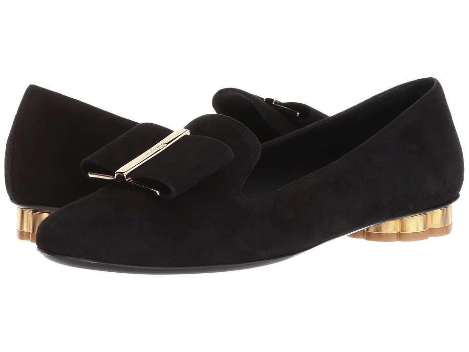 Salvatore Ferragamo Sarno (Nero Suede) Women's Shoes
