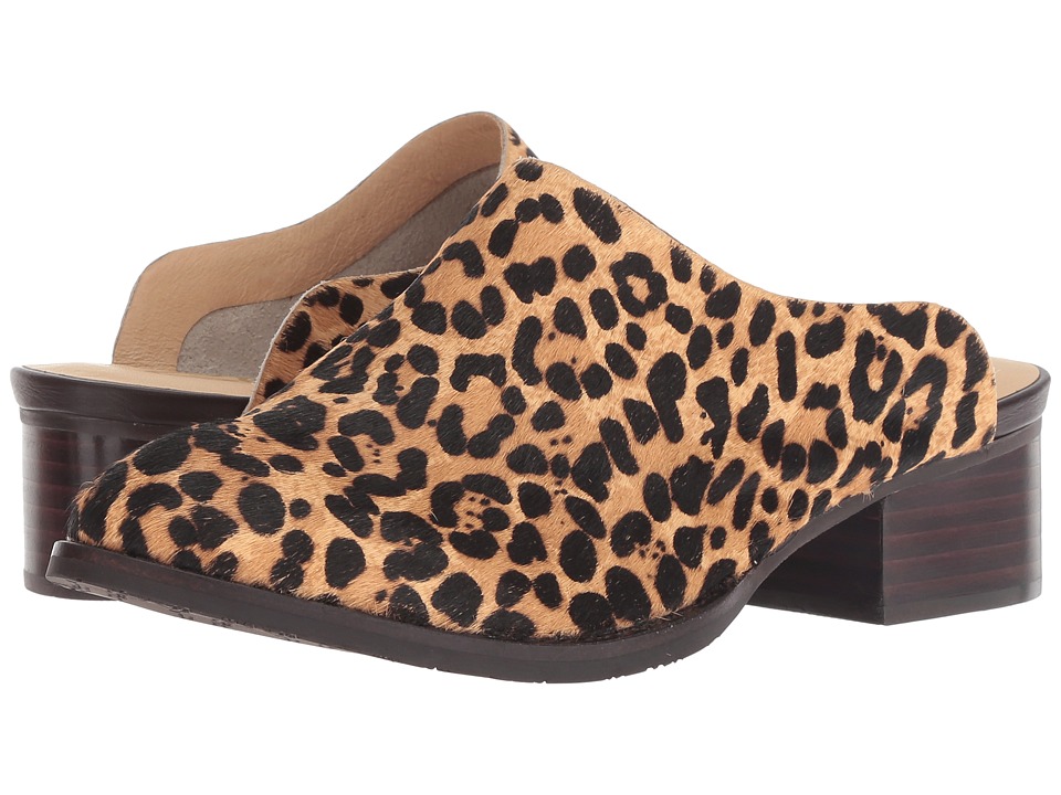 Sbicca Damsel (Black/Leopard) Women's Clog/Mule Shoes