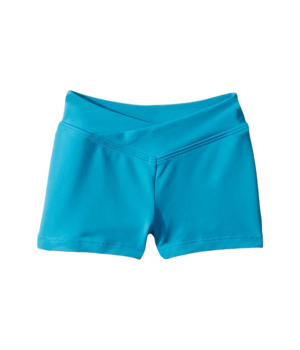 Bloch Kids - V-Waist Bike Shorts (Little Kids/Big Kids) (Turquoise) Girls Casual Pants