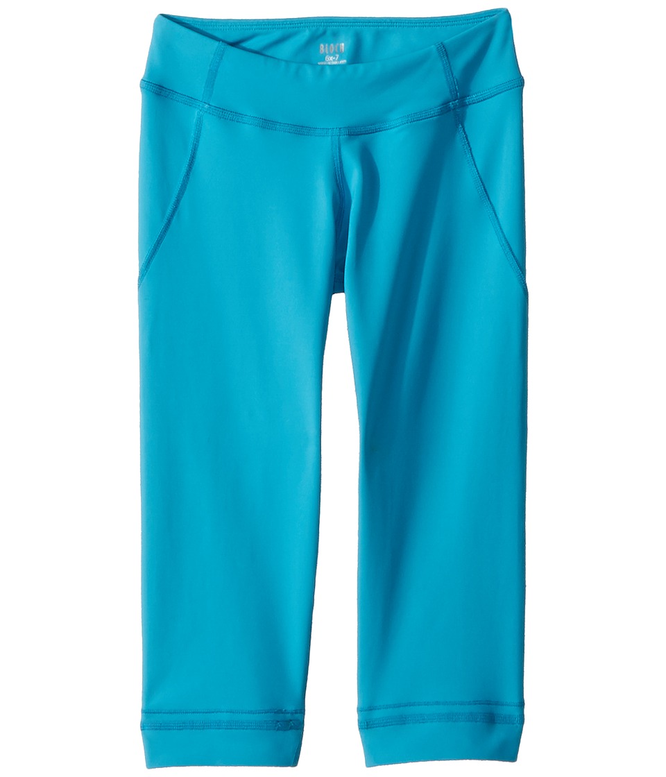 Bloch Kids - Capri Leggings (Little Kids/Big Kids) (Turquoise) Girls Casual Pants