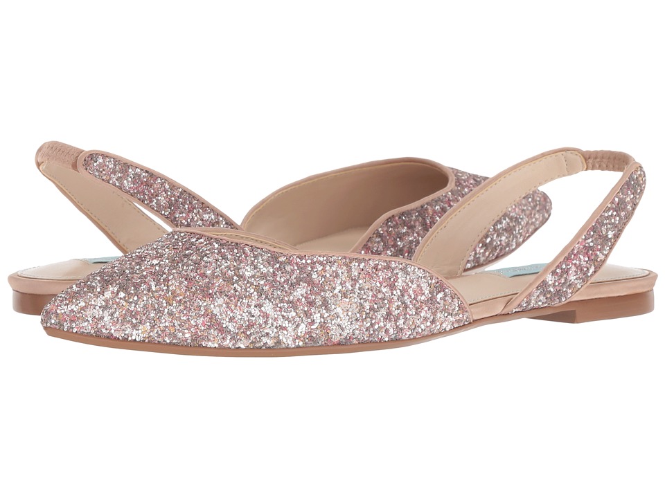 Blue by Betsey Johnson Mimi (Nude Glitter) Flats