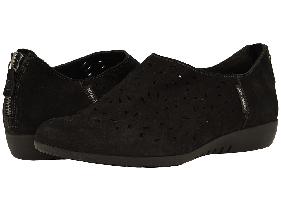 Mephisto Dina Perf (Black Bucksoft) Women's Shoes