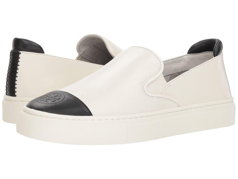Tory Burch Color Block Slip-On Sneaker (Perfect Ivory/Perfect Black) Women's Shoes