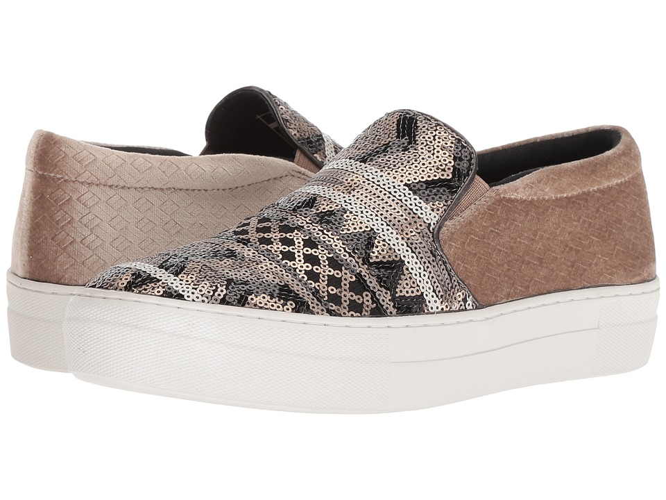 Roper Darcy (Brown Embossed Velvet Fabric Heel/Multicolor Sequin Upper) Slip-On Shoes