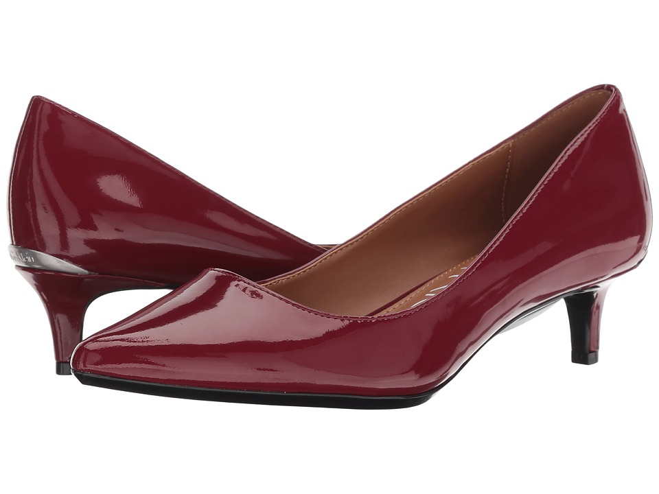 Calvin Klein Gabrianna Pump (Red Rock Patent) 1-2 inch heel Shoes