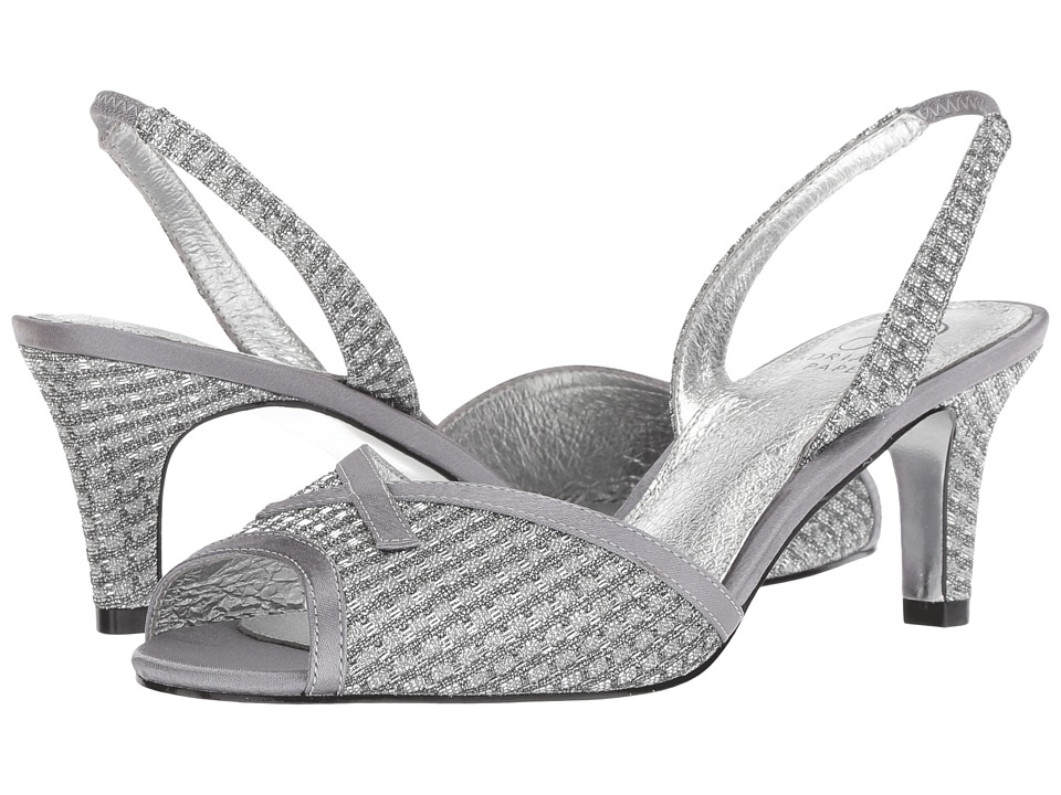 Adrianna Papell Jolene (Antique Silver Crystal Glitter) Women's Shoes