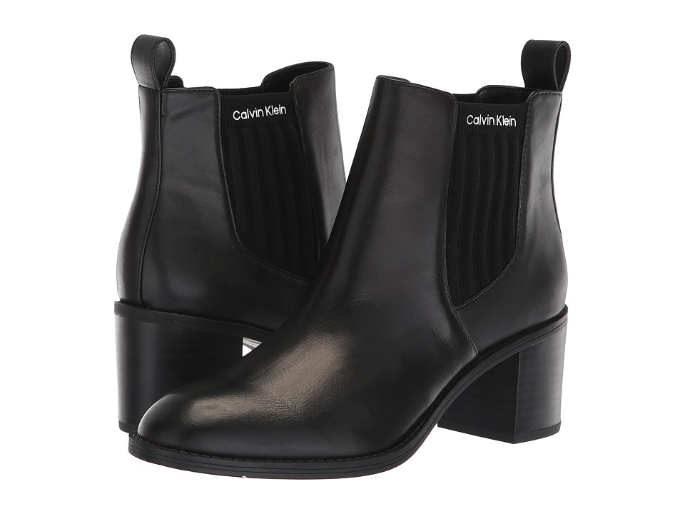 Calvin Klein Perron (Black/Black Nappa/Ribbed Stretch Knit) Women's Shoes
