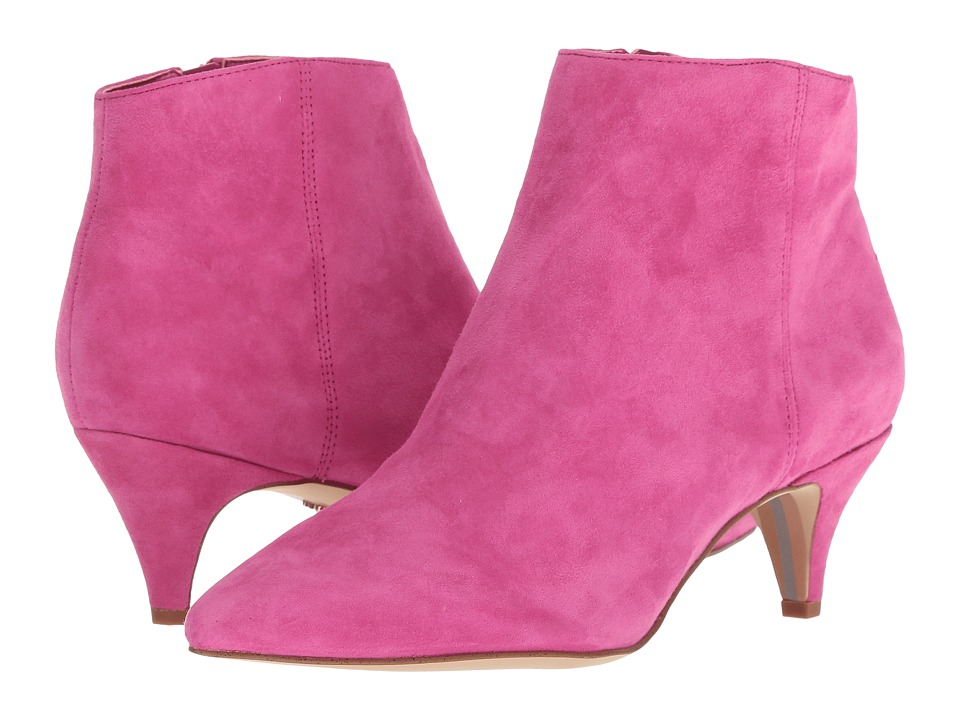 Sam Edelman Kinzey (Retro Pink Kid Suede Leather) Women's Dress Zip Boots