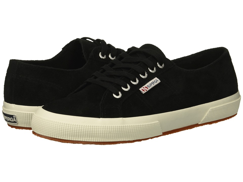 Superga 2750 Suecotw (Black Suede) Women's Shoes