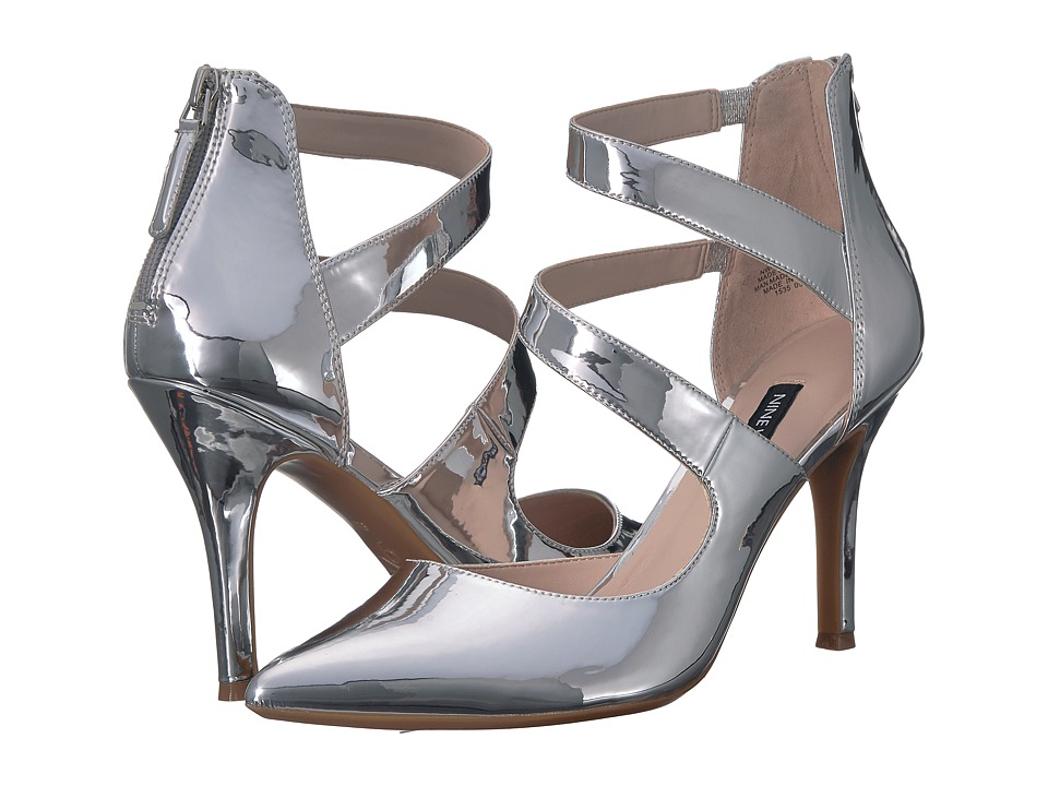 Nine West Florent9x9 (Silver Synthetic) Women's Shoes