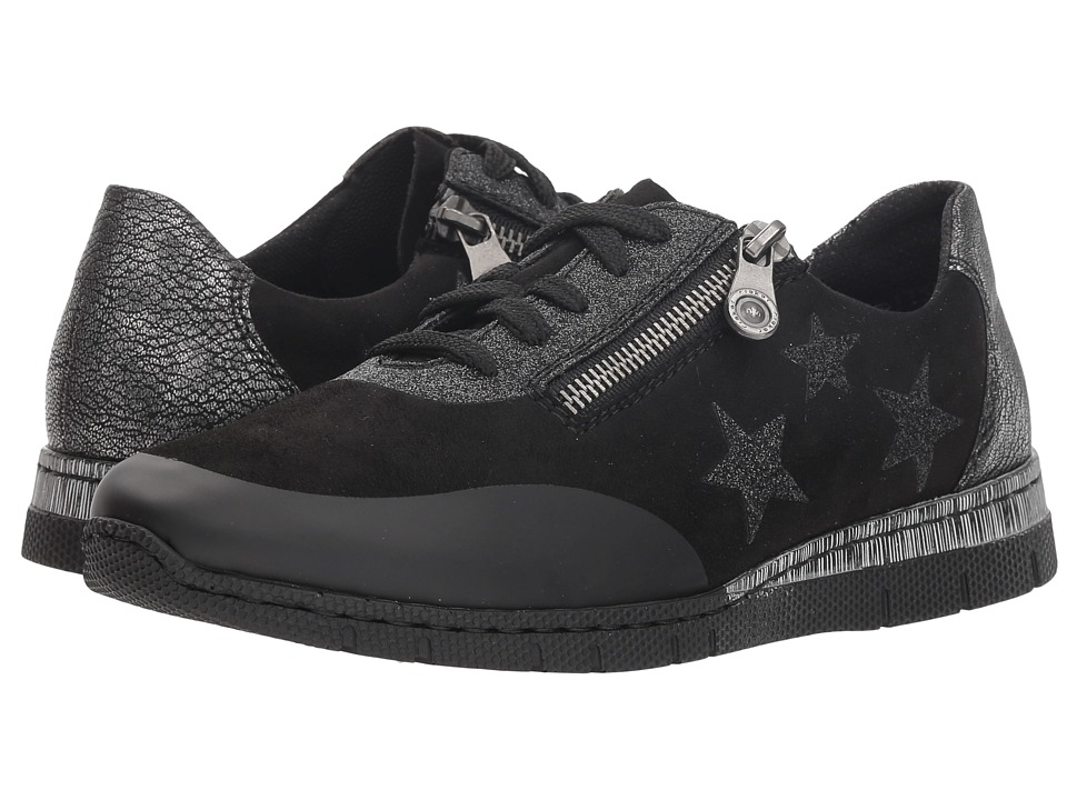 Rieker N5322 Jule 20 (Schwarz/Altsilber) Women's Shoes