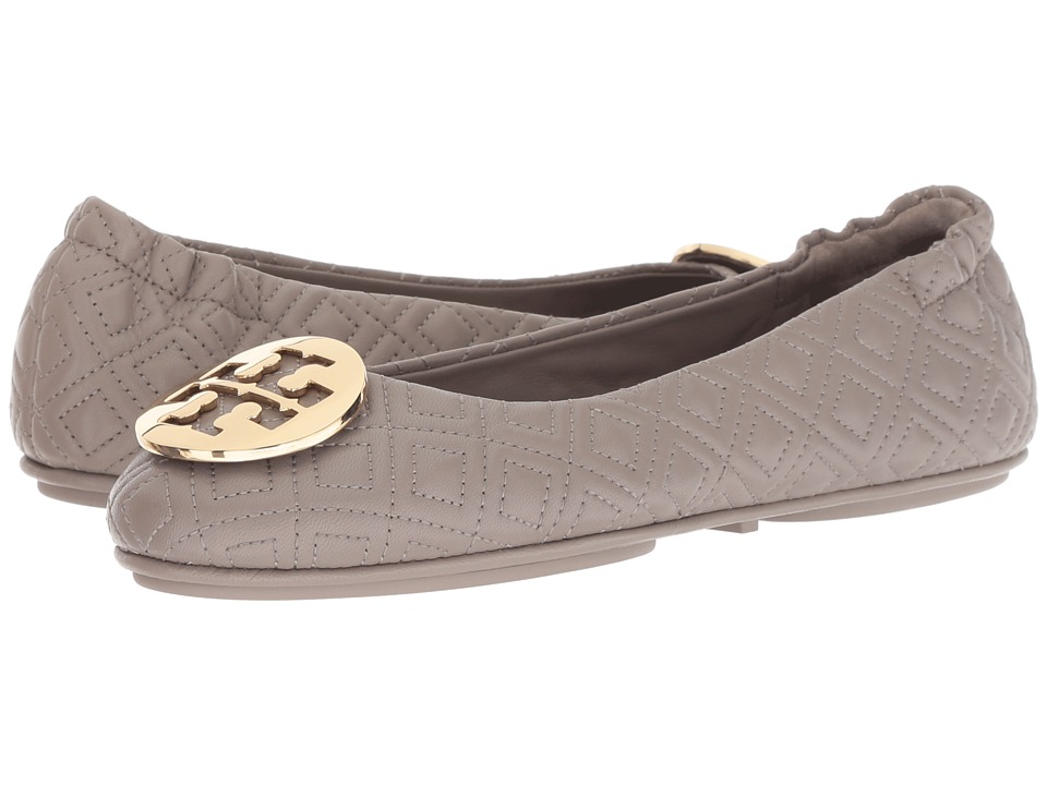 Tory Burch Quilted Minnie (Dust Storm/Gold) Women's Shoes