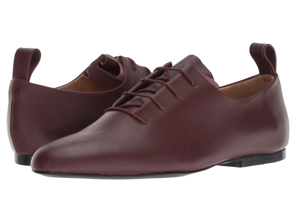 Jil Sander Navy JN31003A (Dark Red) Women's Lace Up Cap Toe Shoes