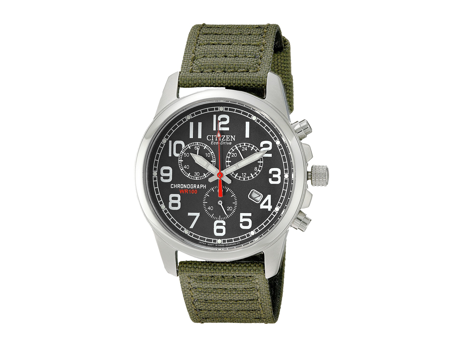 Citizen Watches AT0200 05E Eco Drive Chronograph Canvas Watch