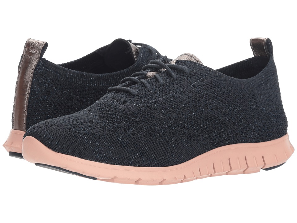 Cole Haan Zerogrand Stitchlite Winterized Oxford (Blueberry Knit/Misty Rose)