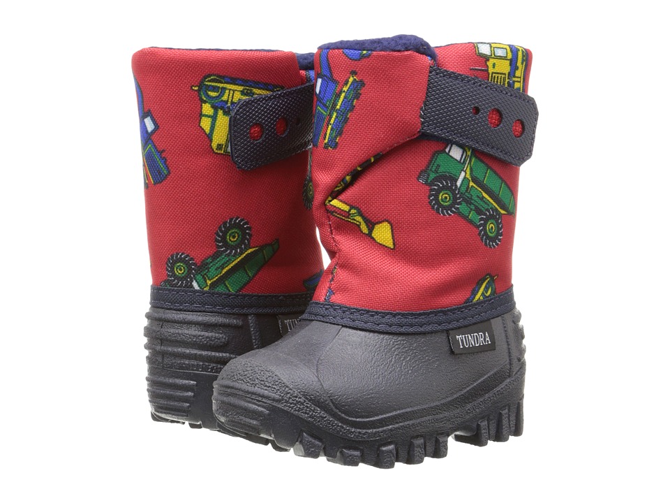 Tundra Boots Kids - Teddy 4 (Toddler/Little Kid) (Navy/Red Truck) Boys Shoes
