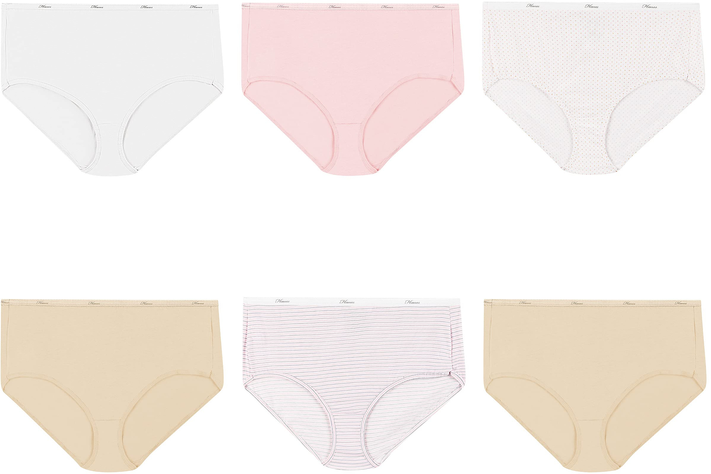 Hanes Women's Cotton Brief Underwear (Regular & Plus Sizes
