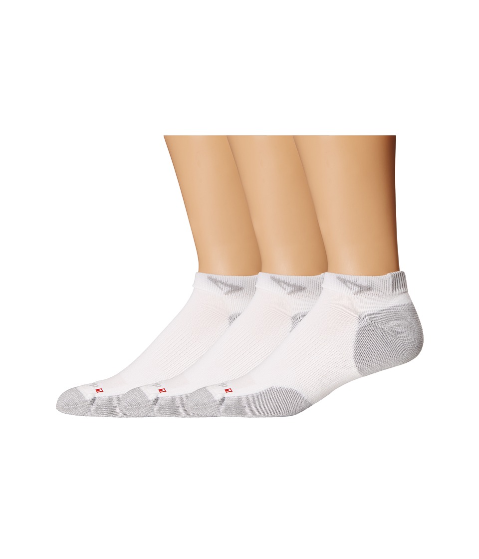 Drymax Sport - Running Mini Crew 3-Pair Pack (White/Grey) Low Cut Socks Shoes