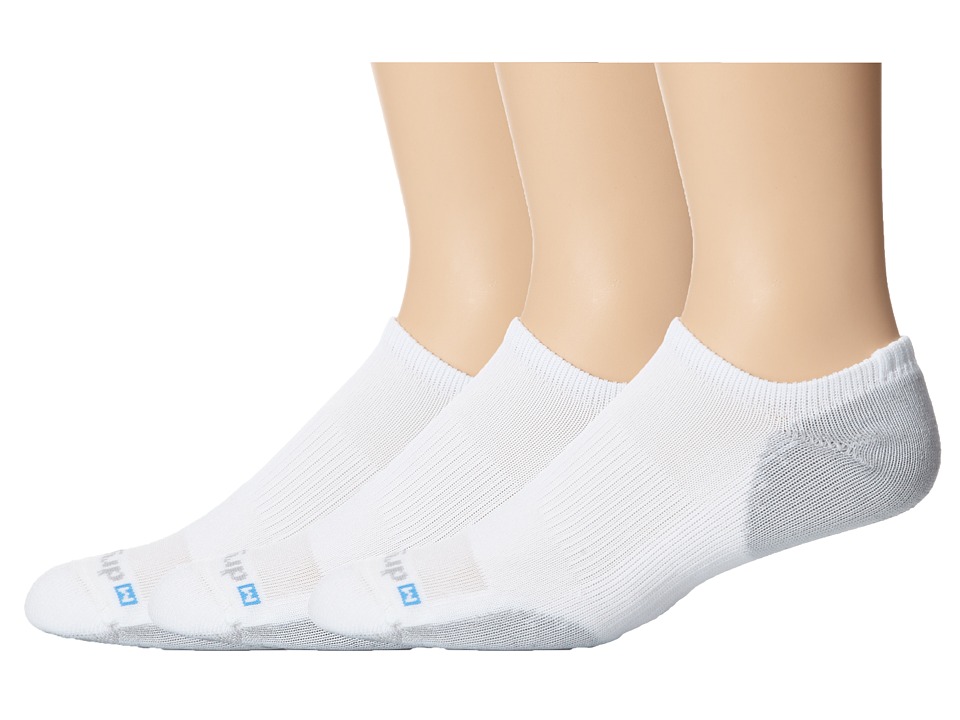 Drymax Sport - Sport No Show 3-Pair Pack (White/Grey) Low Cut Socks Shoes