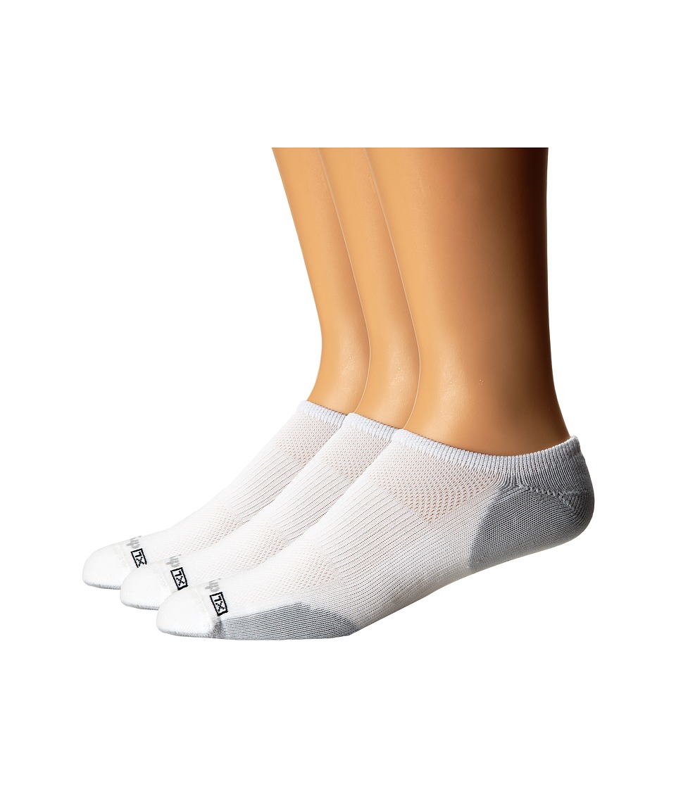 Drymax Sport - Sport Lite Mesh No Show 3-Pair (White/Grey) Low Cut Socks Shoes