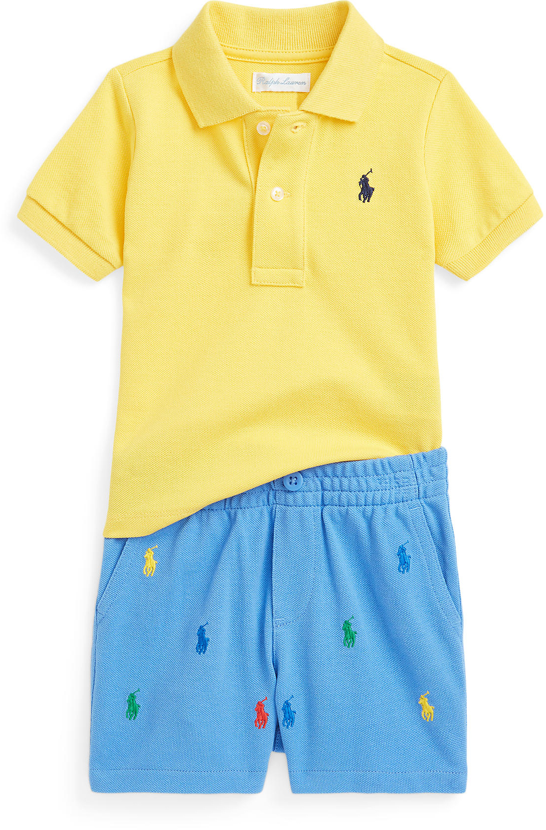 Polo Ralph Lauren Kids Mesh Polo Shirt Shorts Set Infant