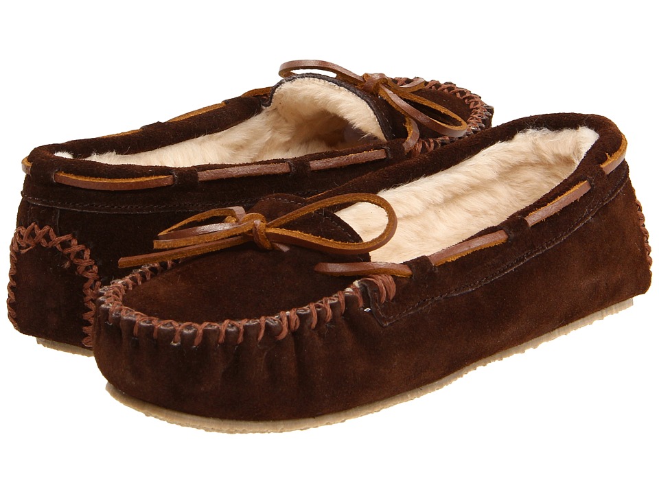 Minnetonka Cally Slipper (Chocolate Suede) Women's Moccasins