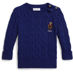 Polo Ralph Lauren Kids Polo Bear Cable-Knit Cotton Sweater (Infant