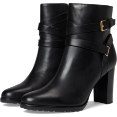 Women's Lauren Ralph Lauren Collins Burnished Leather Bootie Heel