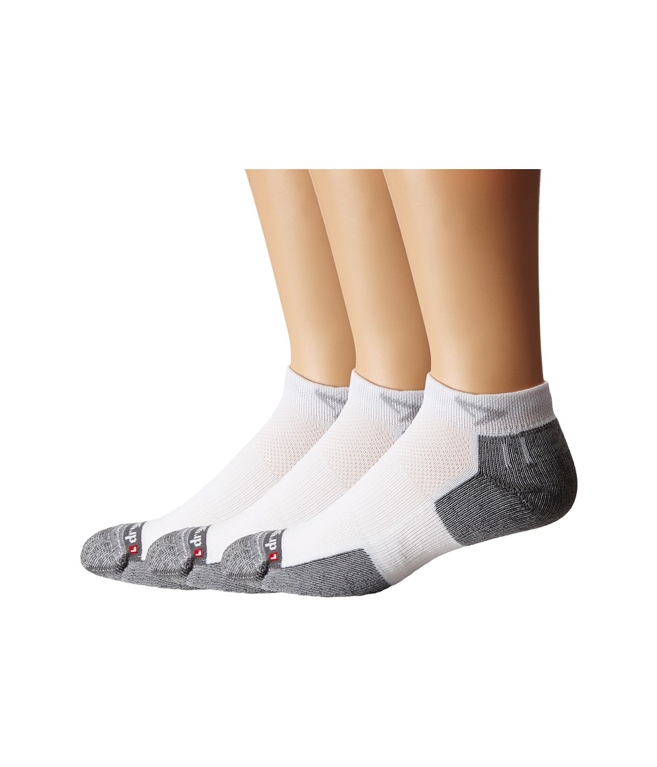 Drymax Sport - Tennis Mini Crew 3-Pair Pack (White/Grey) Low Cut Socks Shoes