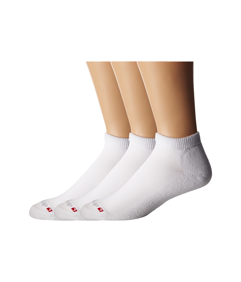 Drymax Sport - Diabetic Mini Crew 3-Pair Pack (White) Low Cut Socks Shoes