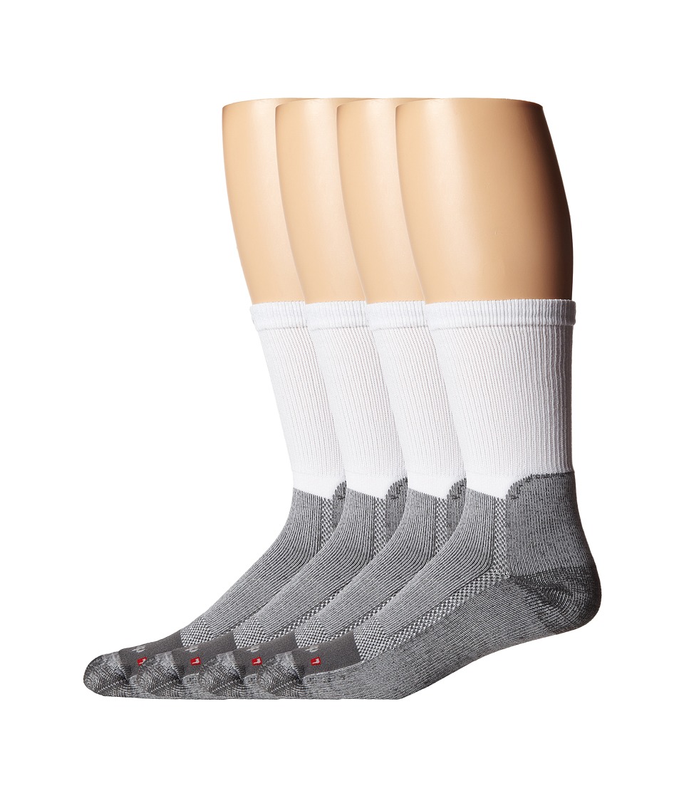 Drymax Sport - Work Boot Crew 3-Pair Pack (White/Grey) Quarter Length Socks Shoes