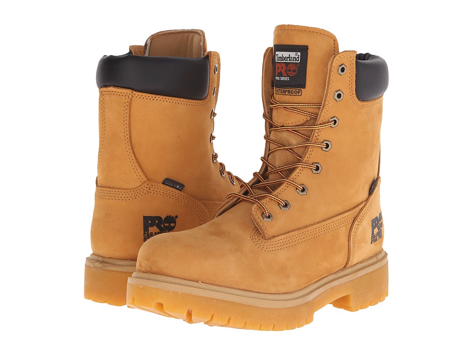 Timberland PRO - Direct Attach 8 Steel Toe (Wheat Nubuck Leather) Mens Work Lace-up Boots