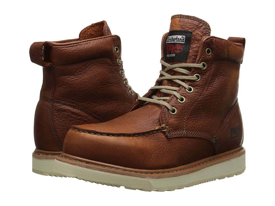 Timberland PRO - Timberland PRO(r) 6 Wedge (Rust Full-Grain Leather) Mens Work Lace-up Boots