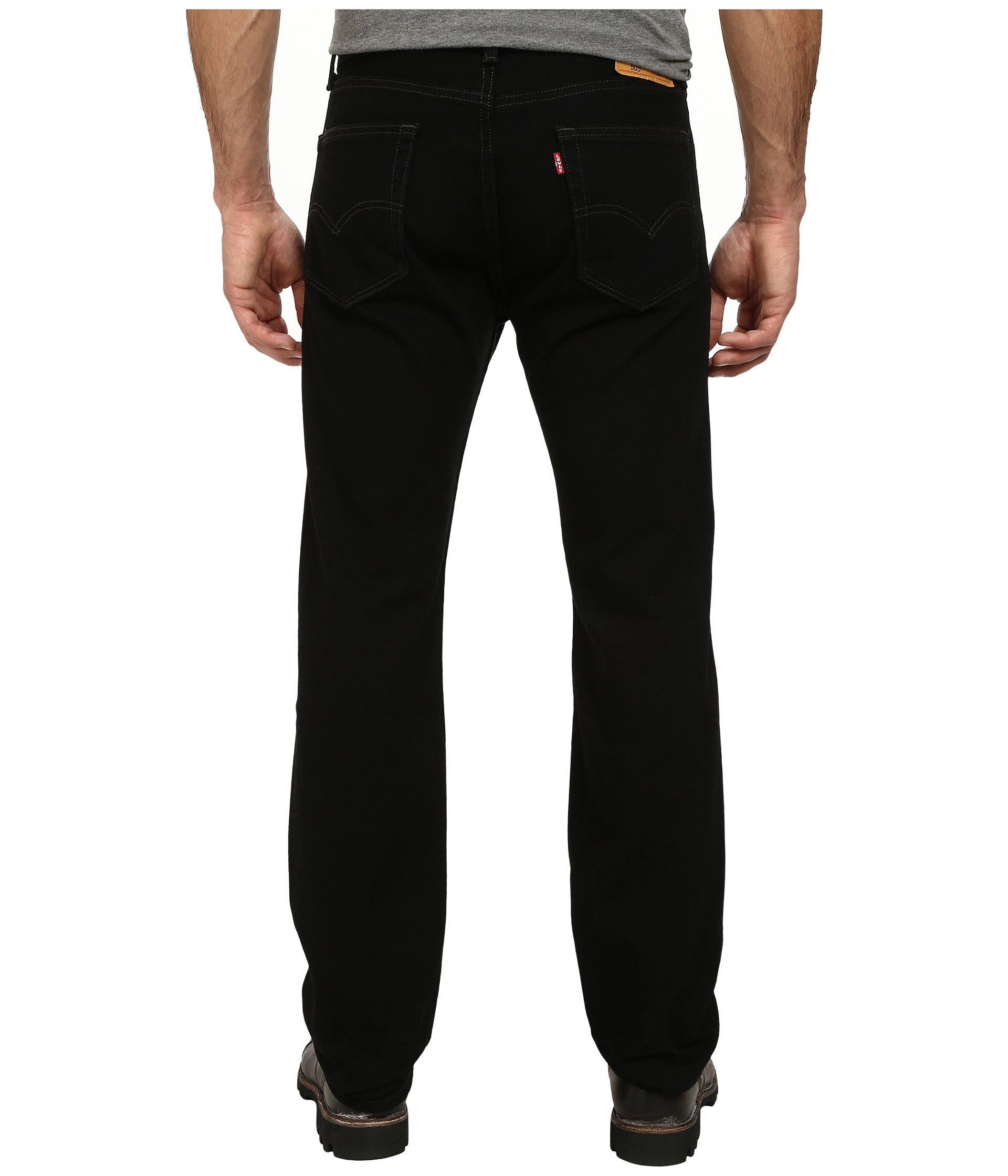 Levi's® Mens 505® Regular/Straight Fit Black - Zappos.com Free Shipping ...