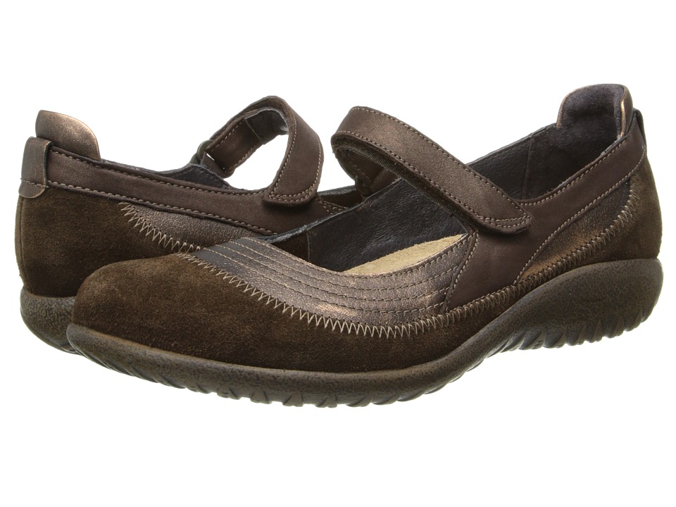 Naot Kirei (Burnt Copper Leather/Cocoa Suede/Antique Copper Leather) Maryjanes